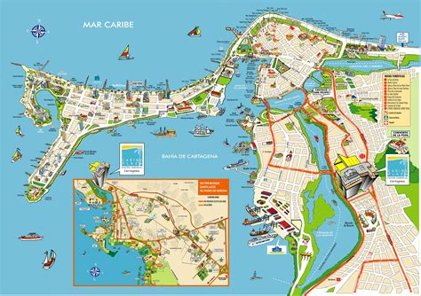 stadtplan von cartagena detaillierte gedruckte karten von cartagena
