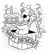 Birthday Yogi Bear Coloring Pages Happy Cartoon Kids Choose Board Ti Jellystone Recently Did Park These sketch template