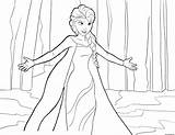 Coloring Elsa Frozen Disney Pages Printable Print Color Book Online sketch template