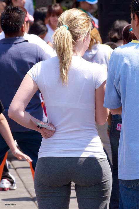 Round Ass Blond In Tight Lycra Pawg Divine Butts
