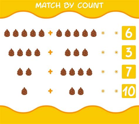 match  count  cartoon pine cone match  count game educational
