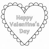 Valentine Coloring Heart Pages Happy Kids sketch template
