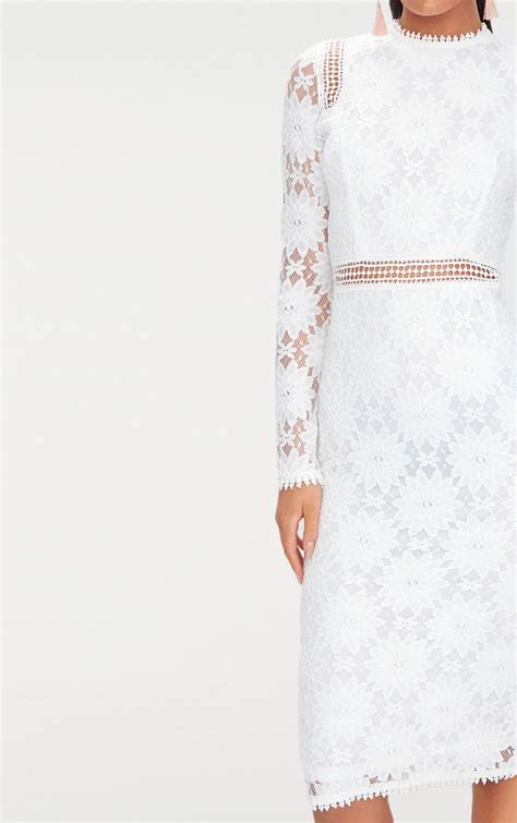 caris white long sleeve lace bodycon dress dresses