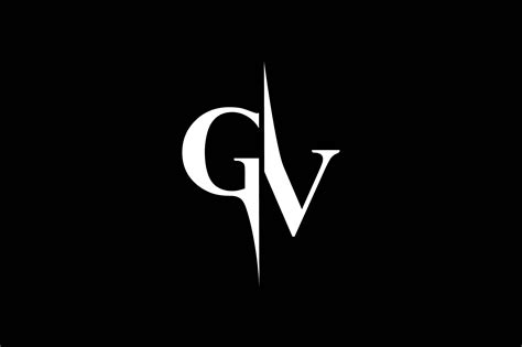 gv monogram logo   vectorseller thehungryjpeg