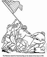 Iwo Jima Coloring Pages History Military American Color Patriotic Printing Help sketch template