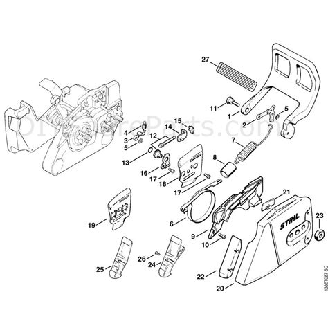 stihl  chainsaw  parts diagram chain brake