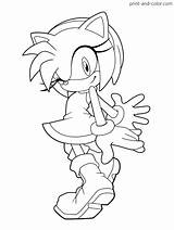 Sonic Coloring Pages Hedgehog Color Printable Print sketch template