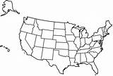 Map Unlabeled Usa Coloring Popular States United Printable sketch template