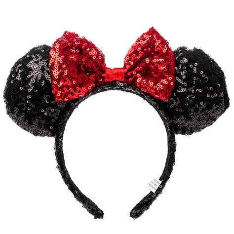 disneyc minnie mouse sequined ears headband black claires