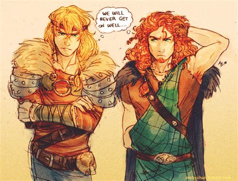 Male Merida And Astrid By Mabymin On Deviantart