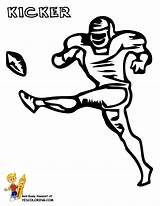 Football Coloring Drawing Kicker Clipart Pages Usa Cliparts Easy Picturs Mega Players Kids Clip Library Favorites Add sketch template