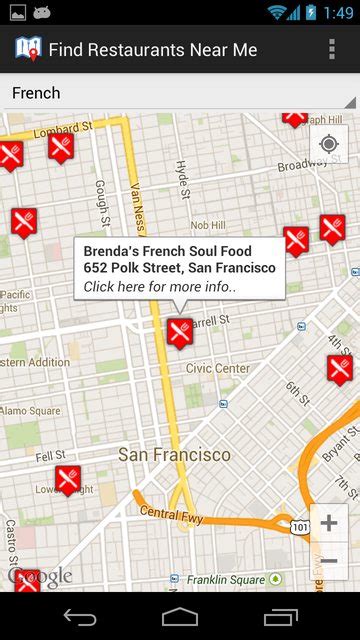 freemaps local find restaurants