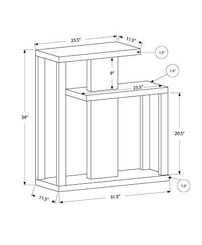 Monarch Specialties I 2470 Cappuccino Hall Console Accent