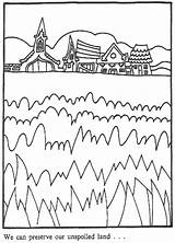 Coloring Field Town Pages Kids Wheat Printable Background Template Tractor Farm Popular Templates sketch template