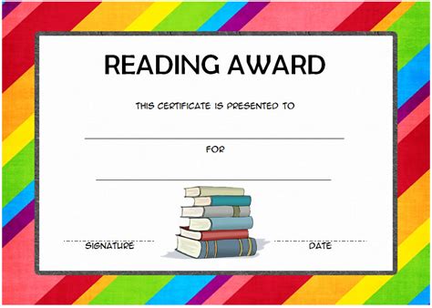 reading certificate printable printable word searches