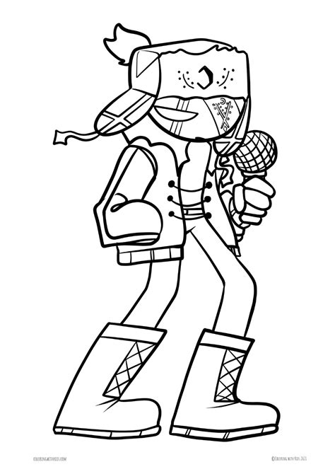 friday night funkin coloring page coloring home