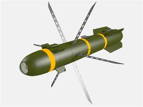 modelo  agm rx hellfire missile turbosquid