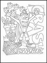 Coloring Bandicoot sketch template