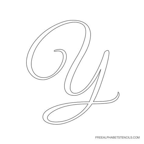 elegant cursive alphabet stencils  printable format  printable