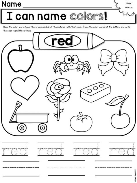worksheet colour red coloring worksheets
