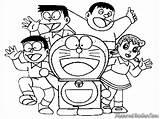 Gambar Doraemon Mewarnai Diwarnai Kartun Anak sketch template