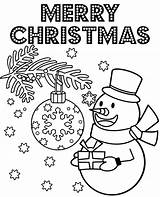 Christmas Card Merry Coloring Print Printable Greeting Sheet Snowman sketch template