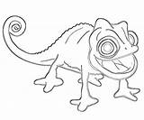 Tangled Pascal Fujiwara Yumiko Sheets Chameleon Coloringhome sketch template