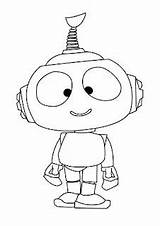 Robot Coloring Pages Rob Printable Crafts Kids Monsters Aliens Pano Seç Robots sketch template