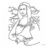 Mona Lisa Coloring Pages Draw Simple Tagged Posted sketch template