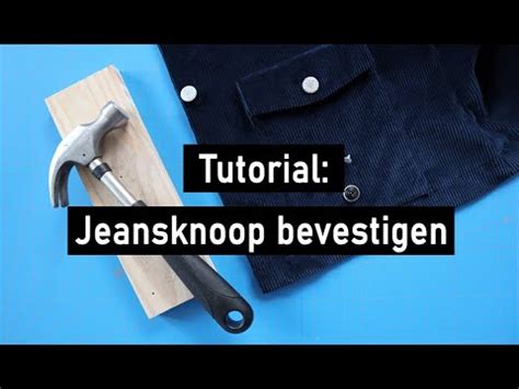 tutorial jeansknoop bevestigen youtube