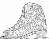 Coloring Printable Figure Skating Pages Zentangle Book sketch template