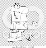 Businessman Outline Walking Coloring Illustration Hand His Rf Royalty Clipart Toon Hit sketch template