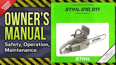 owners manual stihl   chain  youtube