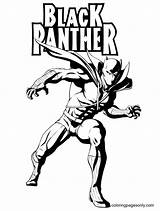 Panther Wakanda Ausmalbild Panthère Héros Blackpanther sketch template
