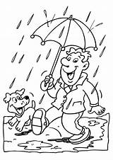 Rainy Coloring Pages Kids Color Print sketch template