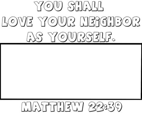 love your neighbor coloring page activity matthew 22 39