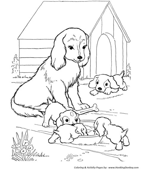 puppies  kids colouring pages