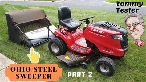 part  testing   ohio steel lawn sweeper dethatch  sweep youtube