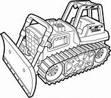 Bulldozer Excavator Tractor Printable Tonka Jcb Dozer Colorier Coloriages sketch template