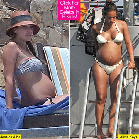 [pics] pregnant celebrities in bikinis — jessica alba