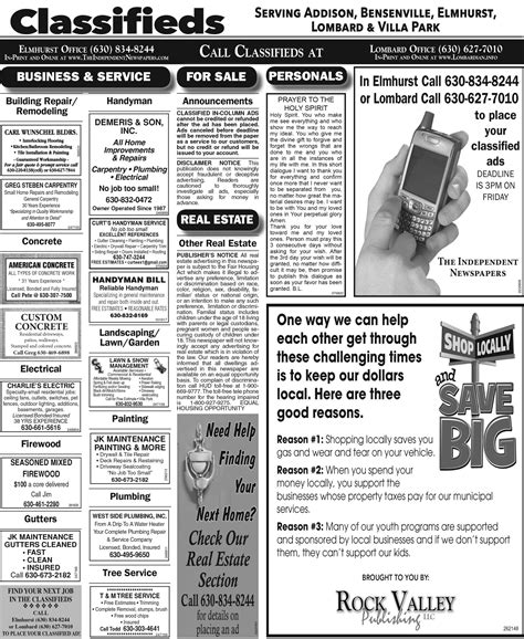 independent newspapers classifieds