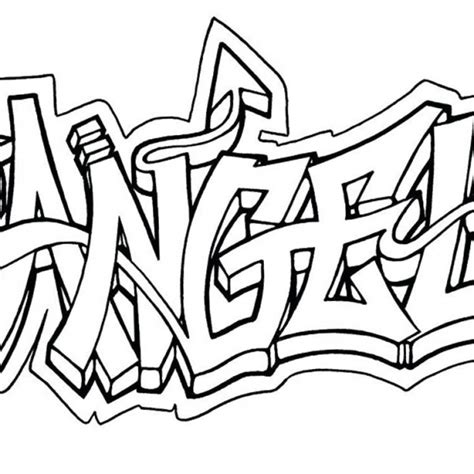 angel graffiti coloring pages coloring pages