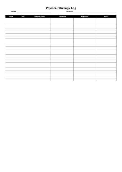 top  physical therapy forms  templates      format