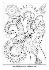 Mardi Gras Colouring Coloring Jester Pages Carnival Activities Kids Sheets Mask Activity King Cake Activityvillage Carnaval Printable Tuesday Become Member sketch template