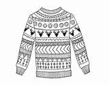 Sweater Coloring Wool Printed Coloringcrew sketch template