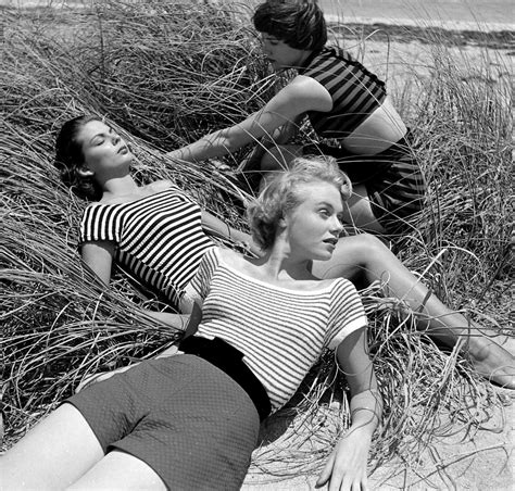 beautiful female beach fashions in florida 1950 ~ vintage everyday