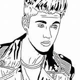 Justin Bieber Coloring Pages Getcolorings Color Printable sketch template