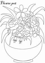 Coloring Printable Flower Pot Sheets Pages Pots Flowers Drawing Kids Choose Board Colouring Vase Vases sketch template