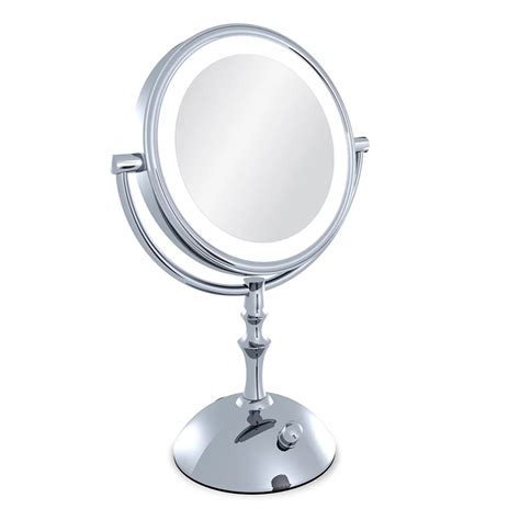profesional espejo de maquillaje  luz  pulgadas led compacto espejo de aumento  lupa