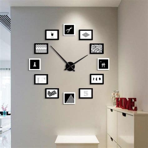horloge murale geante design cadre photo axime achat en ligne avec livraison  domicile au